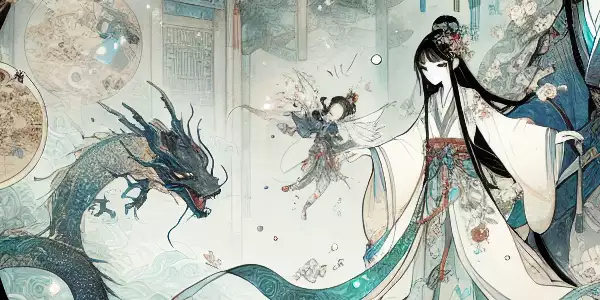 奇幻海底世界中的椿与鲲，展现中国传统文化。